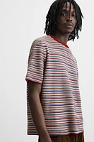 STRIPED KNIT T-SHIRT
