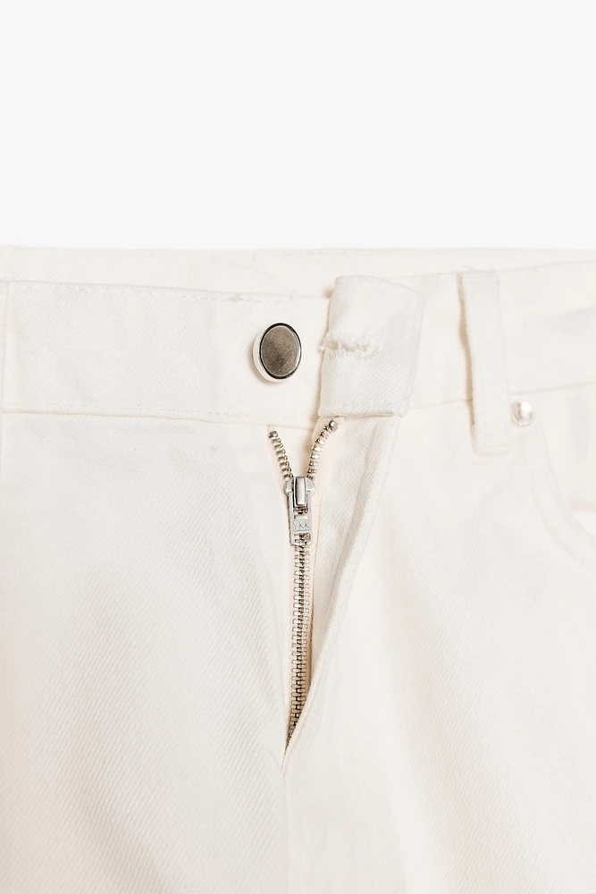 ZW COLLECTION STRAIGHT HIGH-WAIST CROPPED JEANS