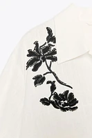 CHEMISE BRODERIES FLEURS ZW COLLECTION