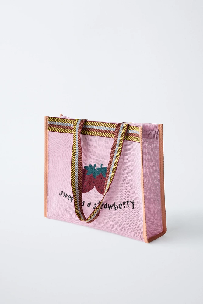 SAC SHOPPER FRAISES