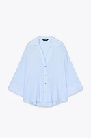 CHEMISE MANCHE LARGE AVEC LIN