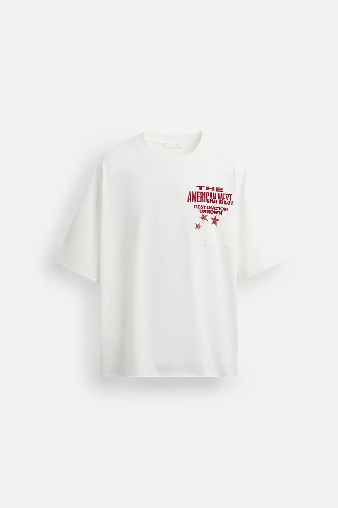 T-SHIRT IMPRIMÉ DÉLAVÉ