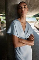 ROBE MI-LONGUE SATINÉE