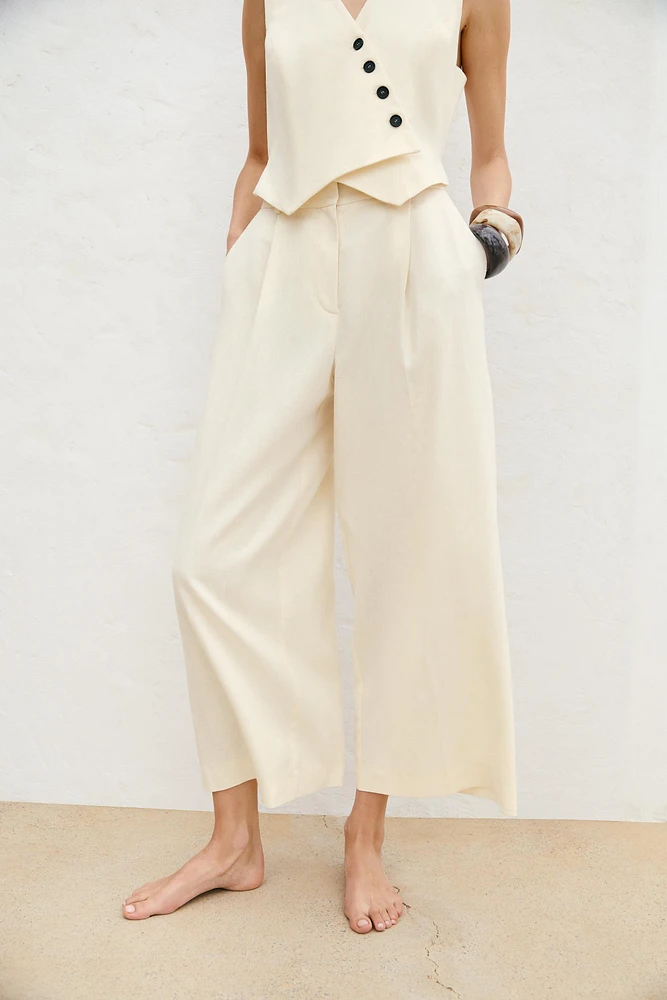 COMBINAISON LONGUE STYLE GILET AVEC LIN