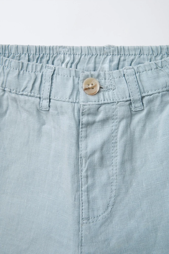 100% LINEN SHORTS