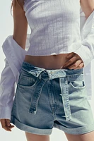 SHORT EN JEAN TRF CEINTURE