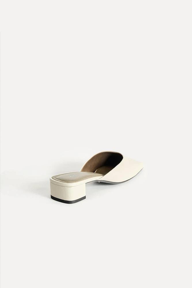 LEATHER HEELED MULES 50TH ANNIVERSARY
