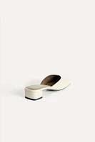 LEATHER HEELED MULES 50TH ANNIVERSARY