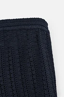 STRUCTURED CROCHET SHORTS