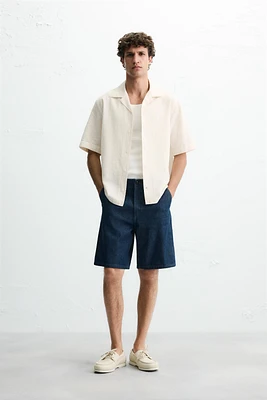 RELAXED FIT DENIM SHORTS