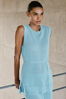 BELTED KNIT LONG TOP