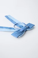 CHOUCHOU EN DENIM À LACET