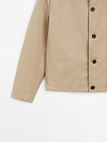 Cotton blend overshirt