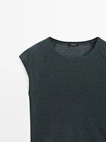 100% linen lightweight ribbed T-shirt