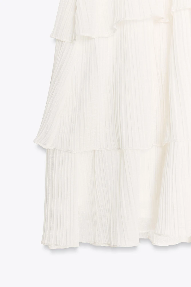 ROBE HALTER À VOLANTS