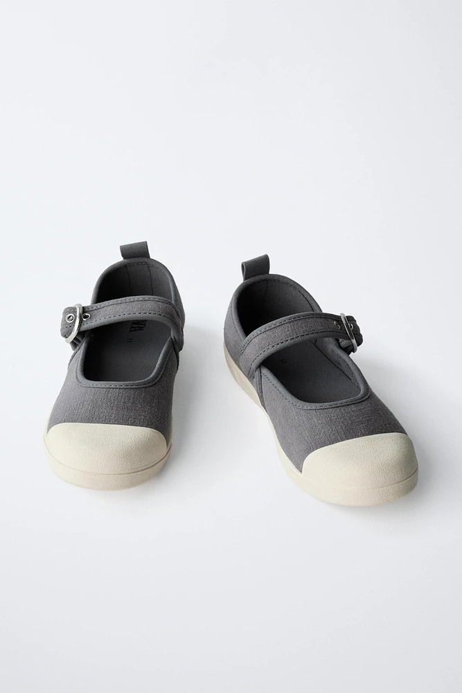 SPORTY COTTON BALLET FLATS