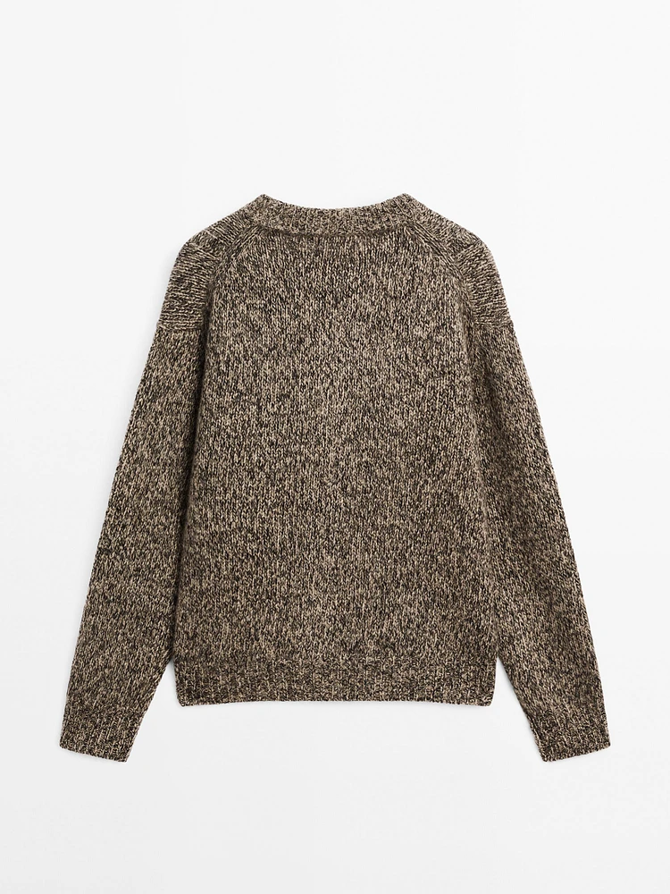 Cardigan maille moulinée 100 % cachemire