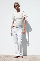 EMBROIDERED SLEEVE SHIRT