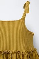 ROBE EN MATIÈRES VARIÉES RIB À TEXTURE