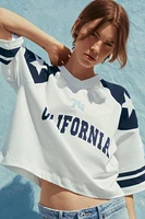 PRINTED ELBOW SLEEVE T-SHIRT