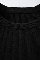 RIB BOW T-SHIRT