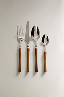 ENSEMBLE COUVERTS 4 PIÈCES BOIS