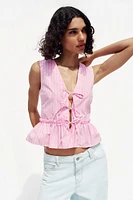 STRIPED TIE TOP