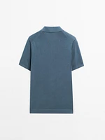 Polo en maille de coton à manches courtes