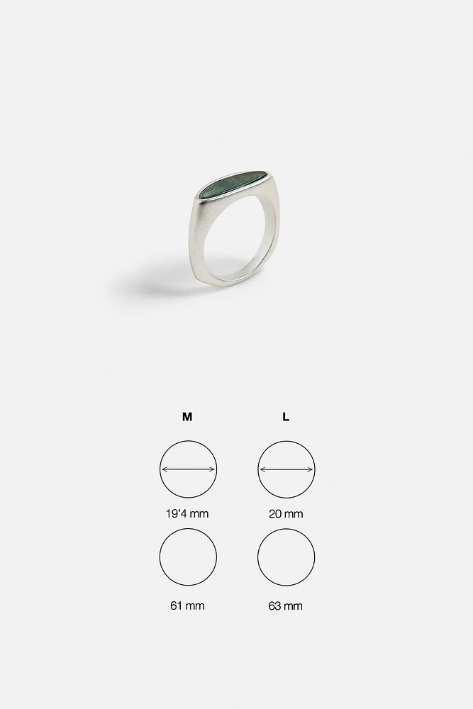 BAGUE CHEVALIÈRE À PIERRE