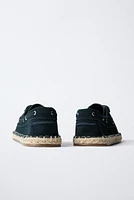 CHAUSSURES BATEAU JUTE CROÛTE DE CUIR