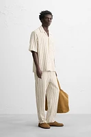 CHEMISE RAYURES TEXTURE VELOURS BOUCLÉ