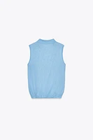 TOP POLO EN MAILLE