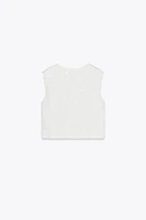 EMBROIDERED INTERLOCK TOP