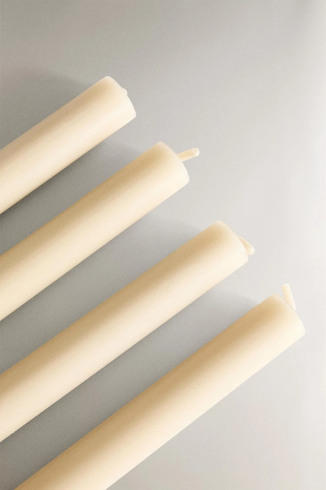 SET OF DECORATIVE CYLINDRICAL LONG TAPER CANDLES (SET