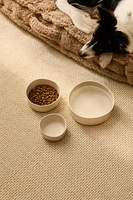 STONEWARE PET FOOD BOWL