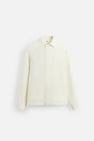 LIMITED EDITION LINEN WOOL HERRINGBONE OVERSHIRT