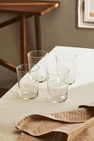 SET OF TALL GLASS TUMBLERS (SET OF 4