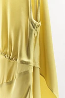 ROBE SATINÉE FOULARD DOS