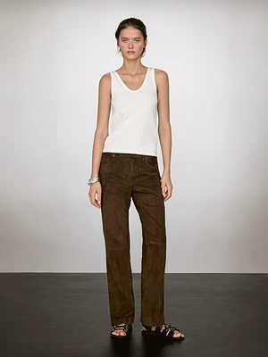 Cotton blend strappy top
