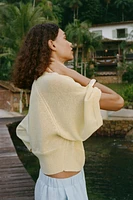 PULL EN MAILLE MANCHE AMPLE