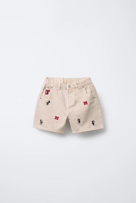 MICKEY MOUSE © DISNEY EMBROIDERED BERMUDA SHORTS