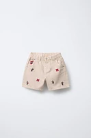 MICKEY MOUSE © DISNEY EMBROIDERED BERMUDA SHORTS