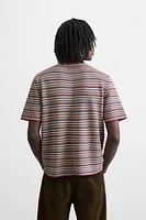 STRIPED KNIT T-SHIRT