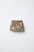 2-6 YEARS/ KITTEN PRINT SWIM SHORTS