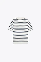 CONTRAST TRIM KNIT TOP