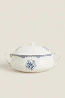 FLORAL EARTHENWARE TUREEN