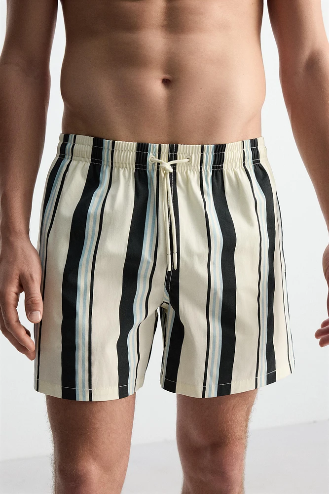 STRIPED MID-LENGTH SWIMSUIT