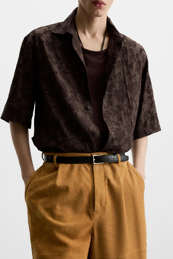 CHEMISE FLUIDE EN JACQUARD