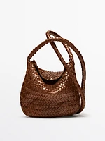 Sac à bandoulière tressé en cuir nappa