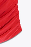 RUCHED SHORT DRESS